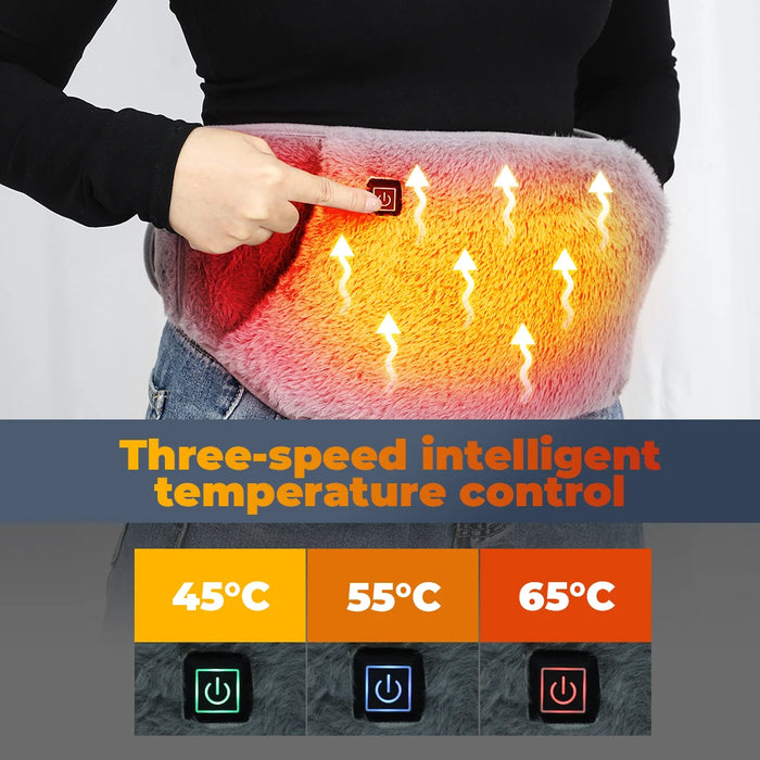 Usb Heated Abdominal Massage Belt Warm & Soothe