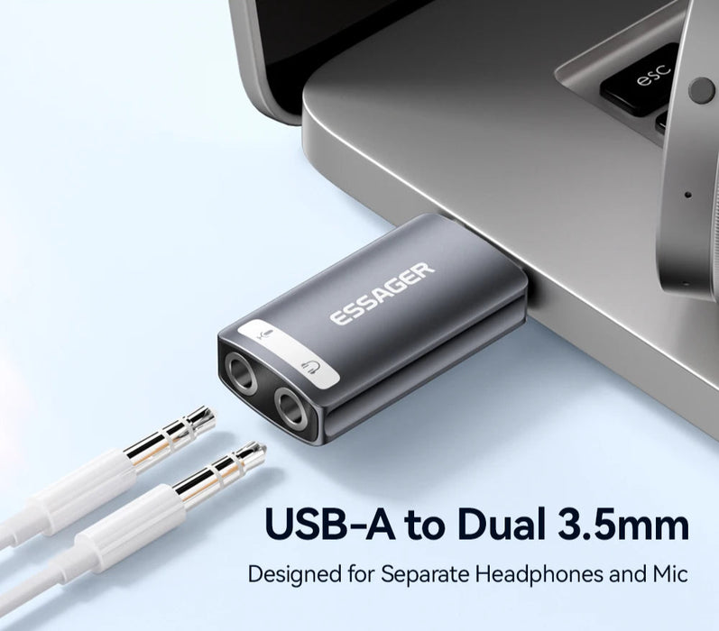 Usb Sound Card External 3.5Mm Usb Adapter Earphone Micphone Speaker Audio Interfacer For Ps4 Laptop Computer Sound Card