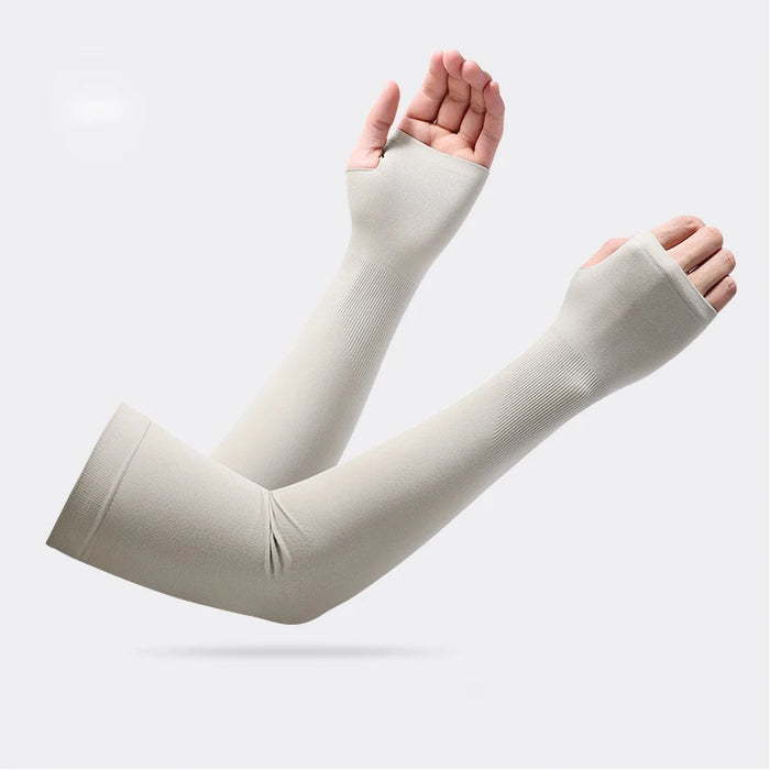 Pair of Sun Protection Arm Covers Cool Anti Uv Sleeves For Outdoor Activities