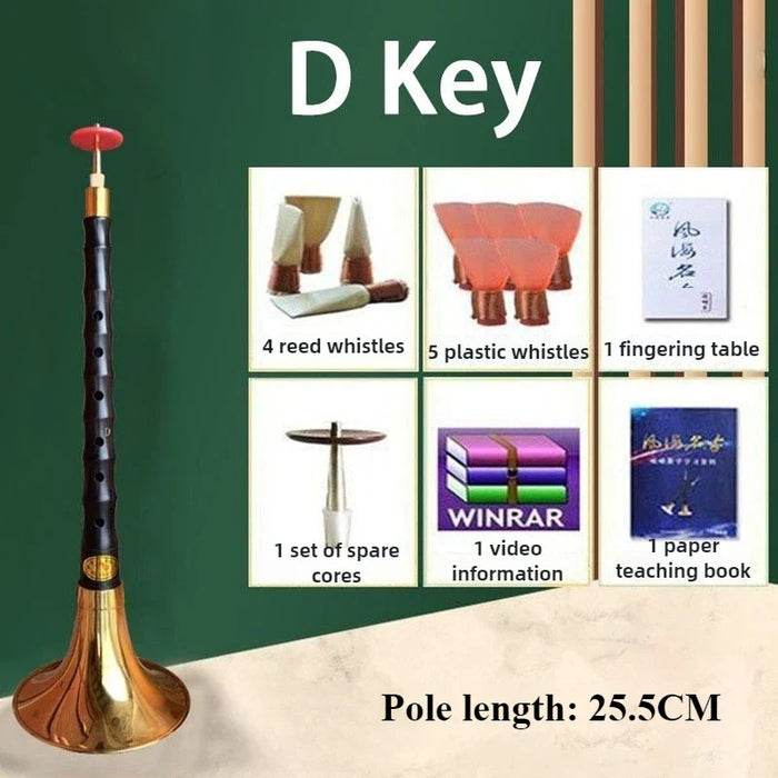 6 Hole Ebony Suona Traditional Wind Flute