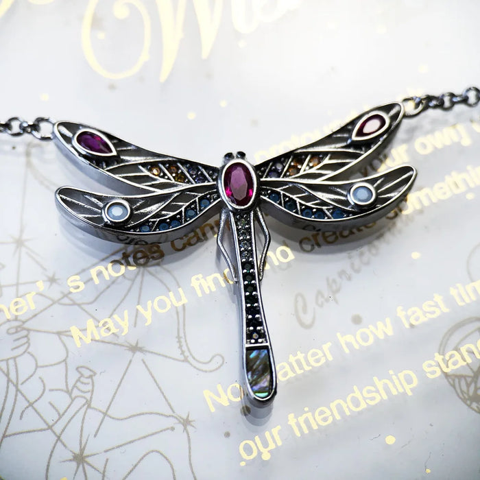 925 Sterling Silver Bohemian Dragonfly Necklace Playful Design For Women