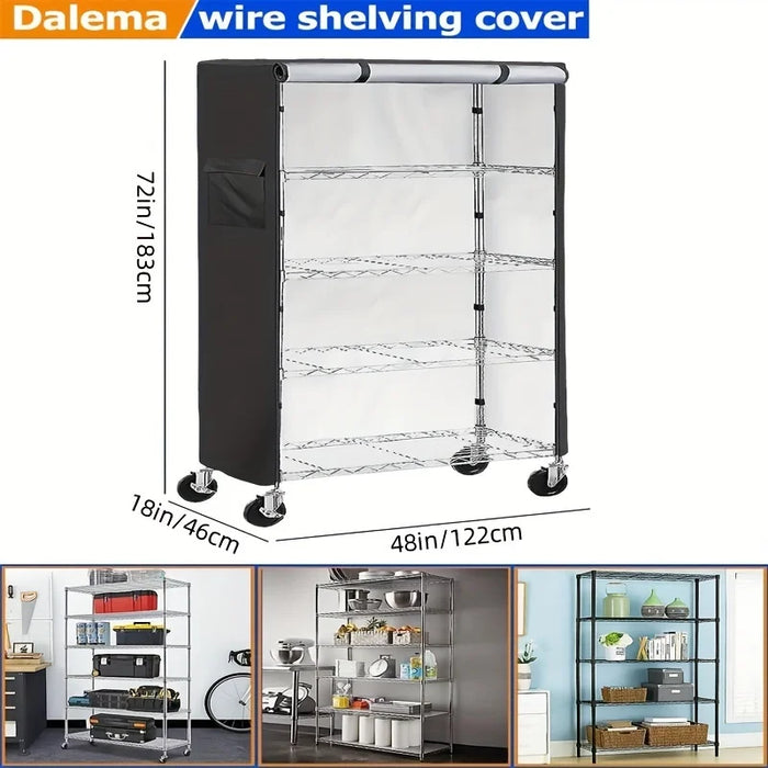 Waterproof Shelf Cover For Heavy Duty Storage Units 48 X 18 X 72 Inch