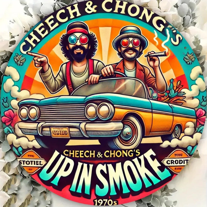 2D Flat Fun Smoking Wall Art Durable Metal Signage For Kitchen Bedroom Bar