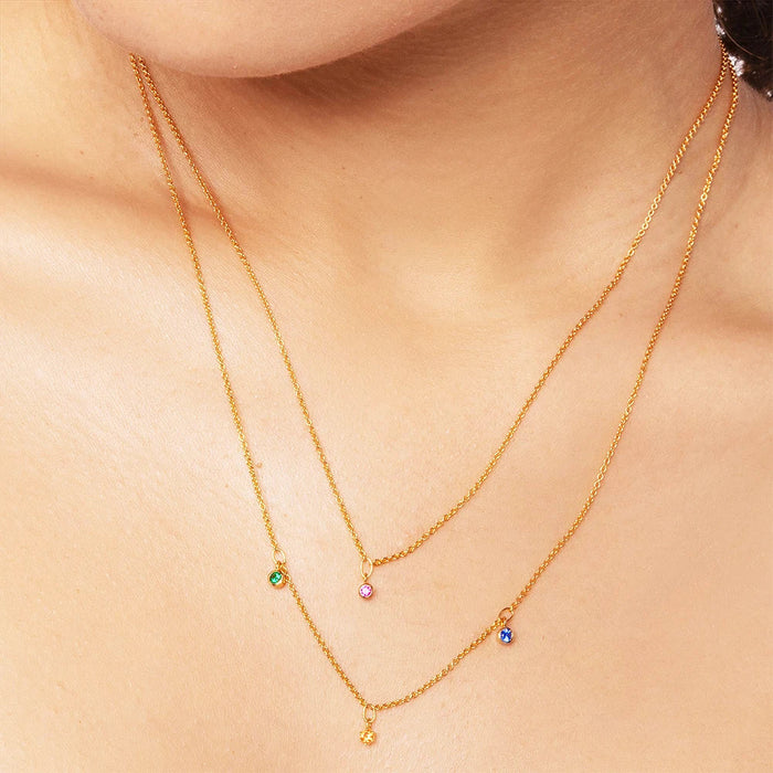 925 Sterling Silver Minimalist Double Chain Necklace Boho For Women