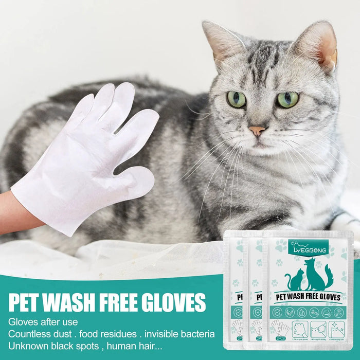 Easy Pet Grooming Gloves For Cats & Dogs Ideal For Bathing & Drying