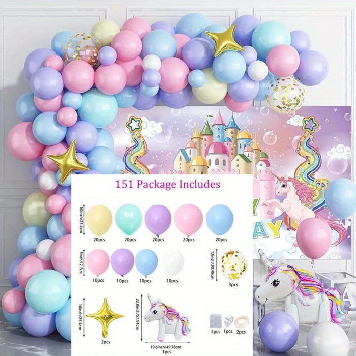 151Pcs Cute Balloon Garland Arch Set Wedding Birthday Party Anniversary Graduation Festival Celebration Room Decoration