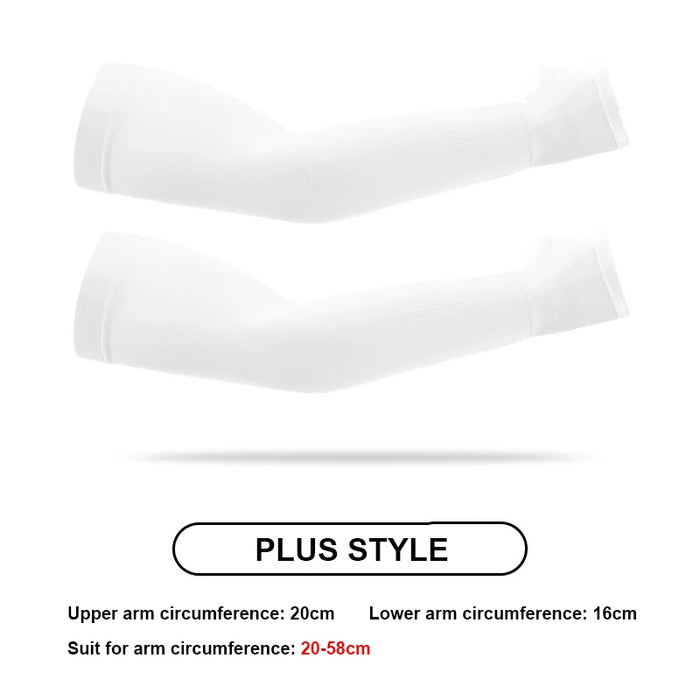 Pair of Sun Protection Arm Covers Cool Anti Uv Sleeves For Outdoor Activities
