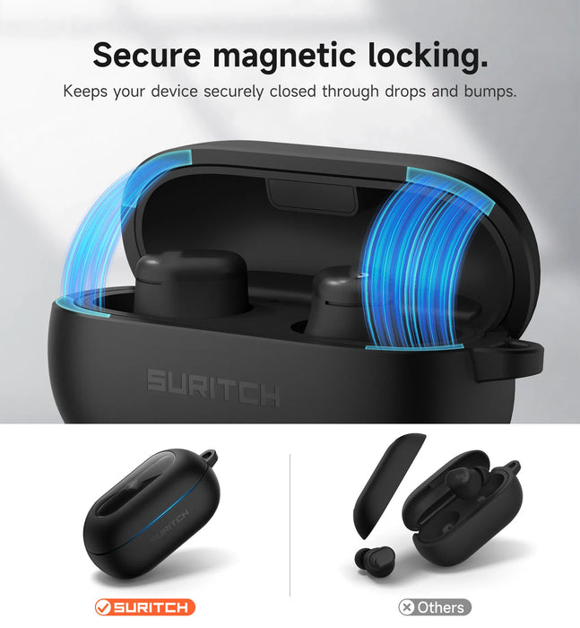 For Beats Solo Buds 2024 Magnetic Protective Case With Carabiner & Keyring