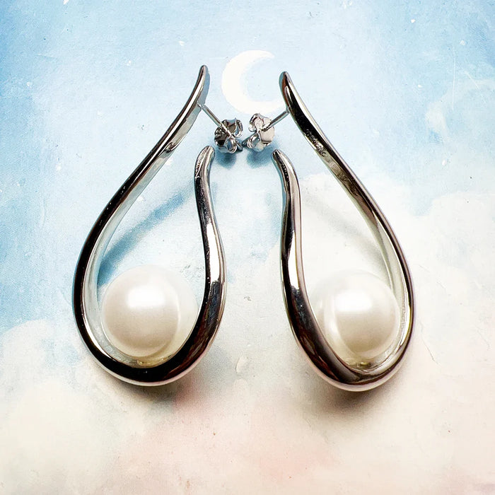 925 Sterling Silver Real Tear Drop Dangle Earrings Romantic Gift For Women