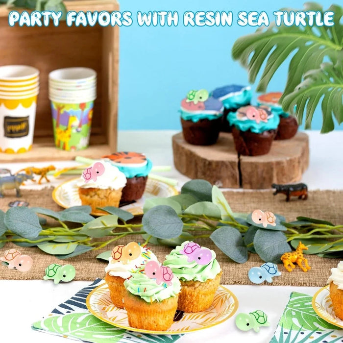 Mini Glow In The Dark Resin Turtles 6 Colors