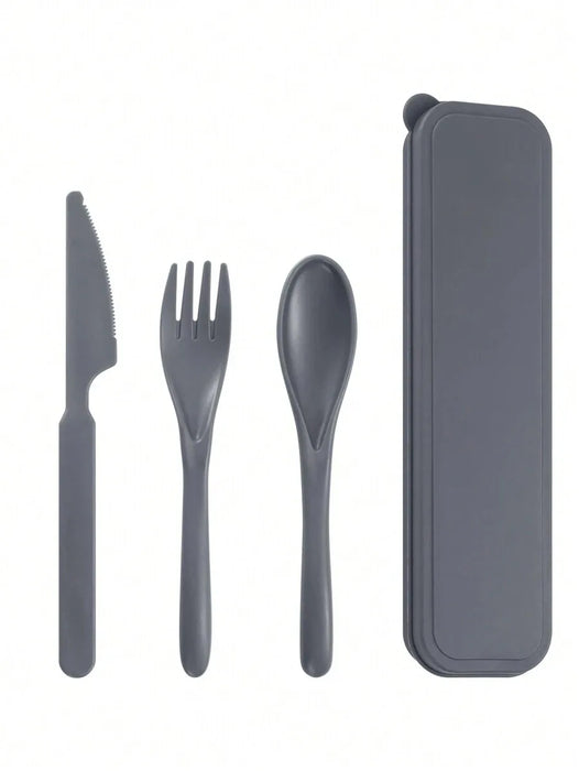 Reusable Cutlery Set For School Outdoor Camping Office 1 Piece Plastic Knife Fork & Spoon