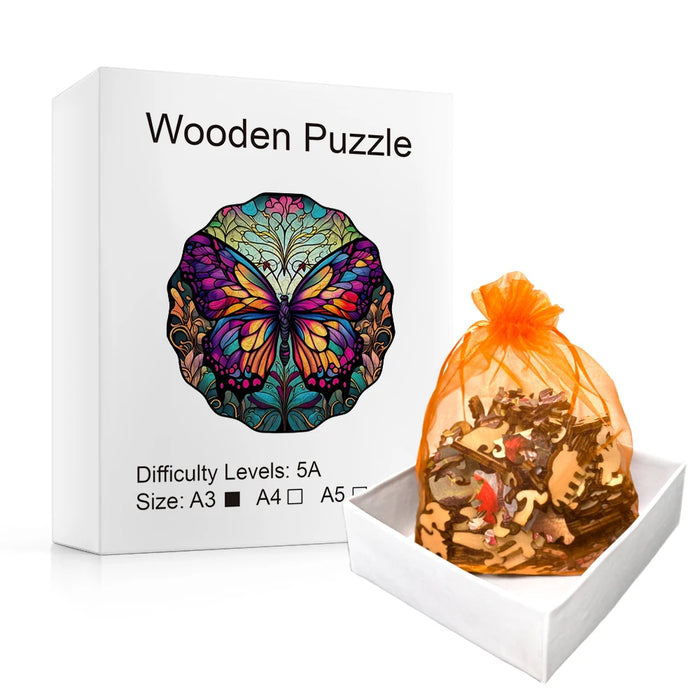 Colourful Butterfly Wooden Jigsaw Puzzle