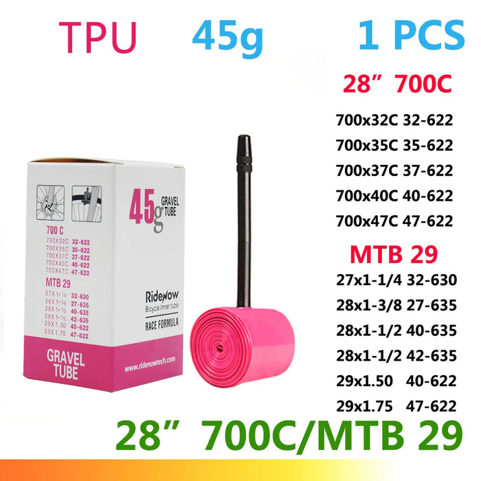 Tpu Bike Inner Tube 700C 700X18 47C Road Bicycle Tire Mtb Camera 29X1.5 1.9