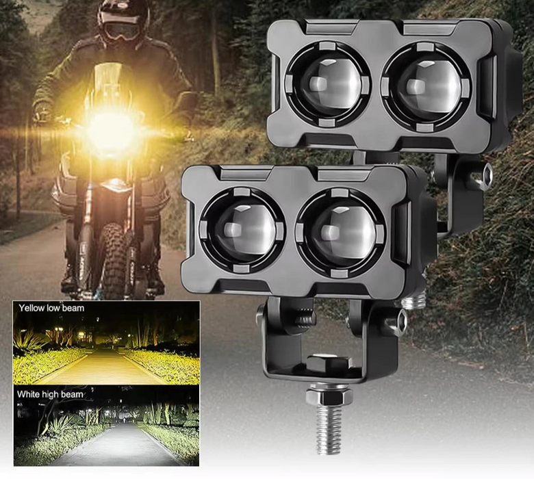 12V Dual Colour Led Motorcycle Fog Lamp