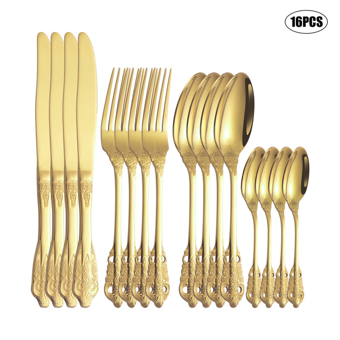 4 / 16 / 24 Piece Premium Stainless Steel Cutlery Set For Home Dining And Hospitality