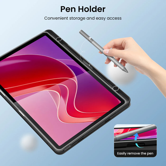 For Lenovo Tab M11 2024 Tb330Fu / Tb330Xu Tablet Ultra Slim Trifold Stand Case With Stylus Slot Auto Awakening / Watch Out