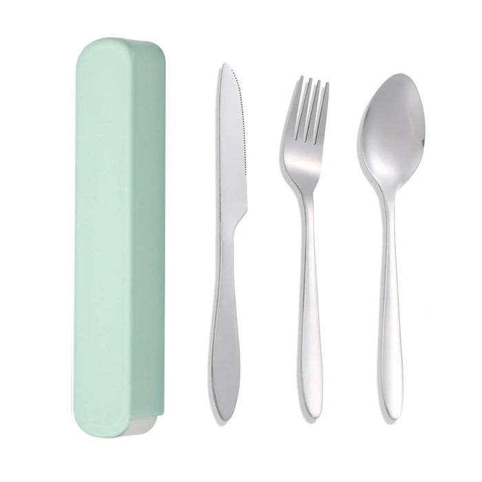 3 Piece Portable Student Dining Set With Case