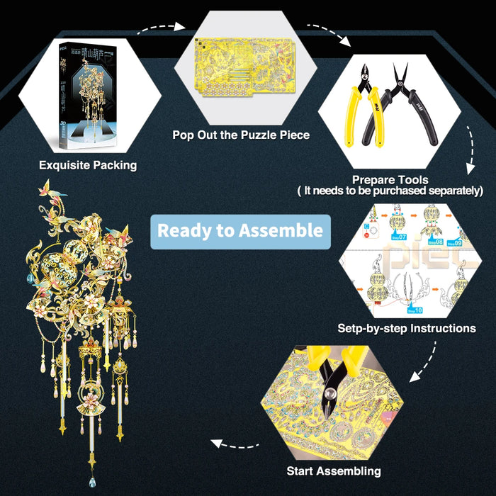 Diy 3D Metal Gourd Puzzle For Home Decor