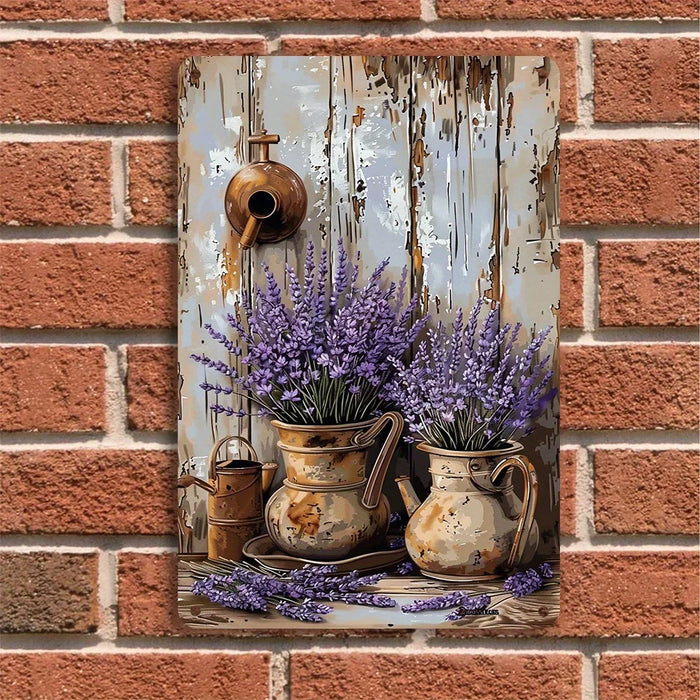 Traditional Retro Lavender Wall Art Indoor / Outdoor Decor