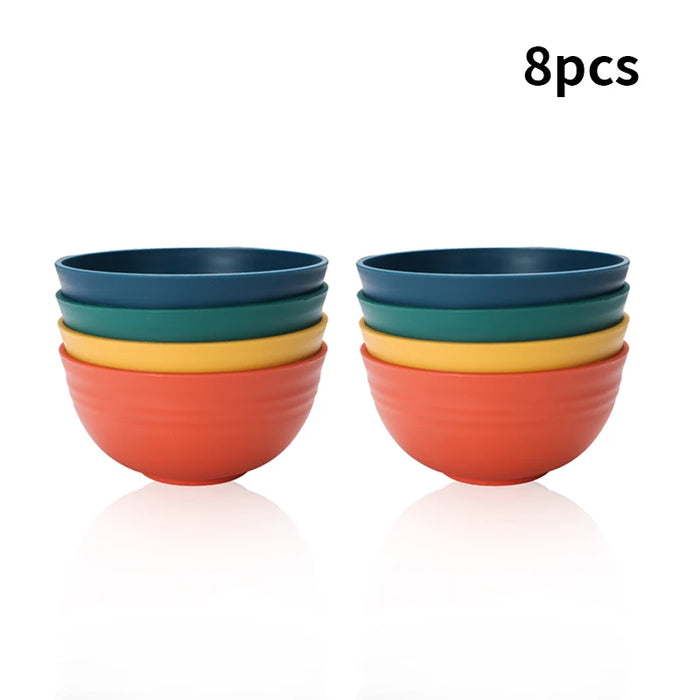 4 / 8 Piece Reusable Pp Bowl Set For Family Kitchen Restaurant Picnic Camping