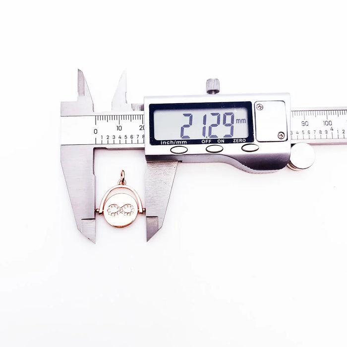 925 Sterling Silver Rose Gold Eternity Pendant Romantic Jewelry For Women