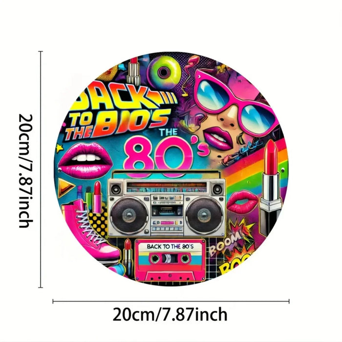 80S Retro Graffiti Aluminum Wall Decor Hip-Hop Rock Disco Ideal For Home Perfect Gift For Family & Friends