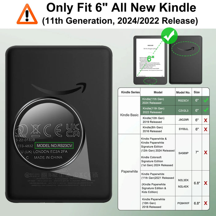 For 6 Inch All-New Kindle 11Th Gen-2024 / 2022 Ultra Clear Soft Tpu Slim Flexible Transparent Skin Bumper Back Case