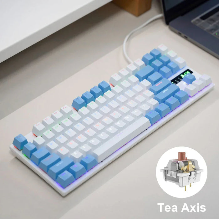 Colourful Wired Mechanical Keyboard 10 Lighting Options Windows Compatible