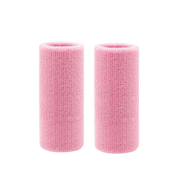 Pair of Breathable Cotton Wrist Sweatbands For Men & Women