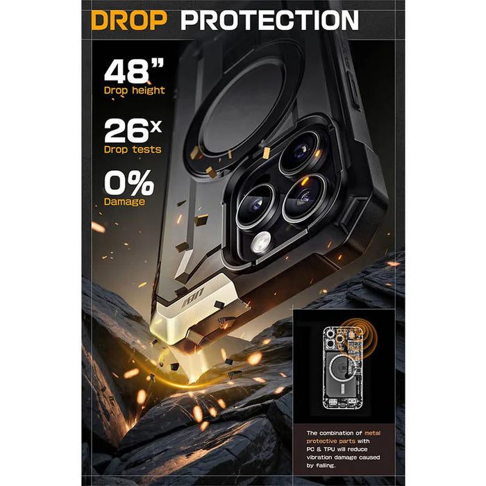 For Iphone 15 Pro Max 6.7 Inch 2023 Ub Grip Anti-Scratch Heavy Duty Rugged Magnetic Phone Case