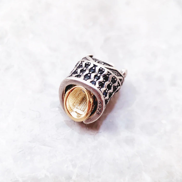 925 Sterling Silver Skull Knight Bead Street Charm