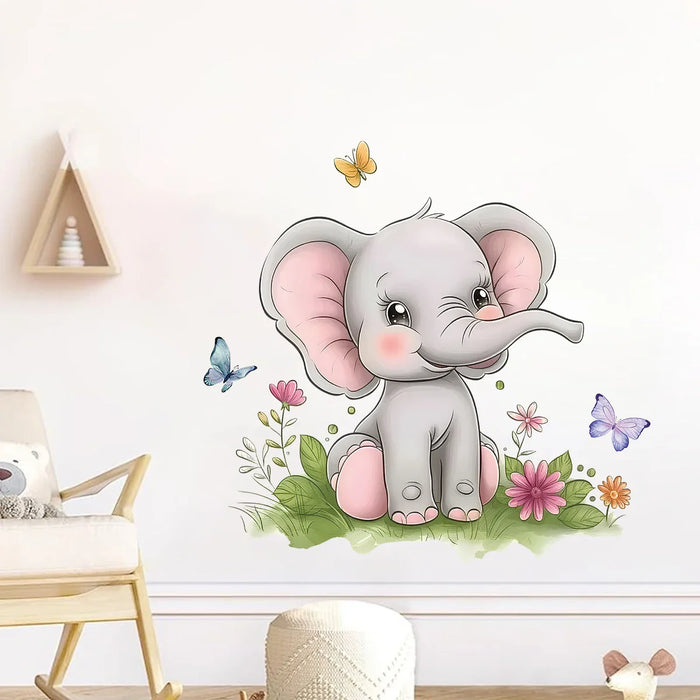 Adorable Elephant Wall Decals For Kids Rooms
