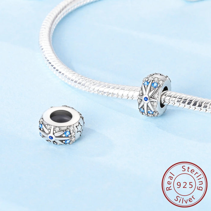 925 Sterling Silver Starlight Clip Beads Fits Bracelet Women Diy Gift