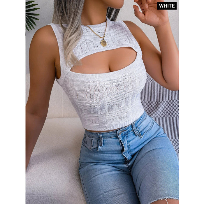 Chic Knit Crop Top For Women
