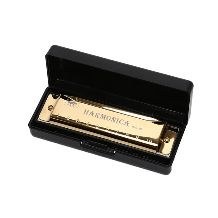 10 Hole Diatonic Harmonica In C With Case