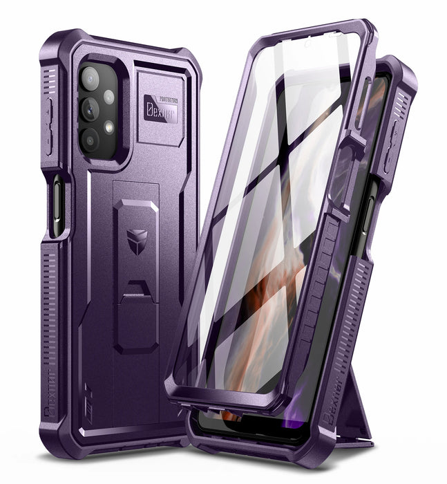 For Samsung Galaxy A32 5G Full-Body Heavy Duty Military Grade Shockproof Case & Kickstand Built In Screen Protector