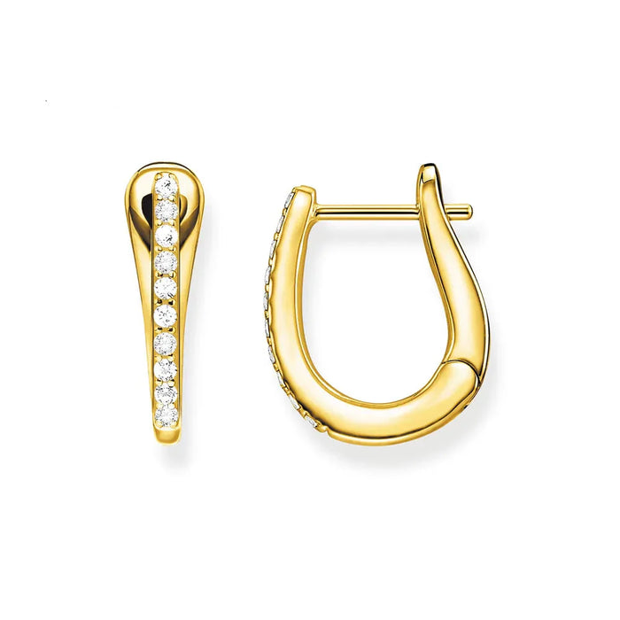 925 Sterling Silver En Vogue Creole Hoop Earrings Classic Rose Design