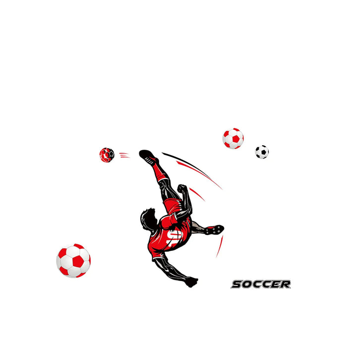 Watercolour Football Shooting Wall Stickers For Kids Room Decor