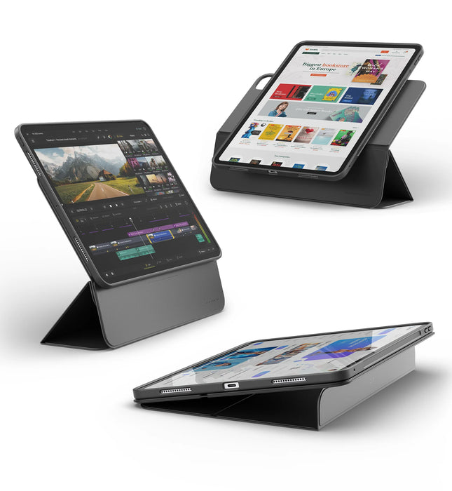 For Ipad Pro 13 Inch 2024 M4 Magnetic Floating Slim Removable Protective Case Adjustable Portrait / Landscape Stand
