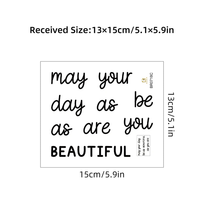 1Pc Motivational Mirror Stickers For Bathroom And Bedroom Decor