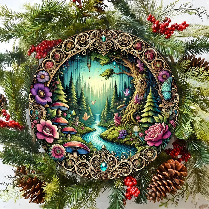 Chic Round Metal Wall Art Ideal For Home Office Bar & Kitchen Perfect Gift For Dorms