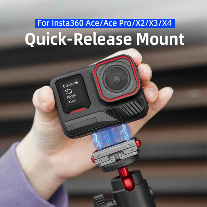Magnetic Quick Release Mount For Insta360 Ace Pro 2 1 / 4 Screw Magnetic Adapter Mount Camera Frame Bracket Camera Accessories