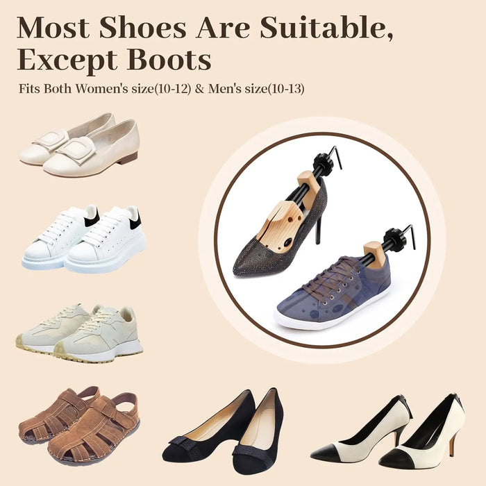 Unisex 1 Piece Wooden Universal Adjustable Length Width High Low Top Shoes Stretcher Expander Extender Keeper Tree