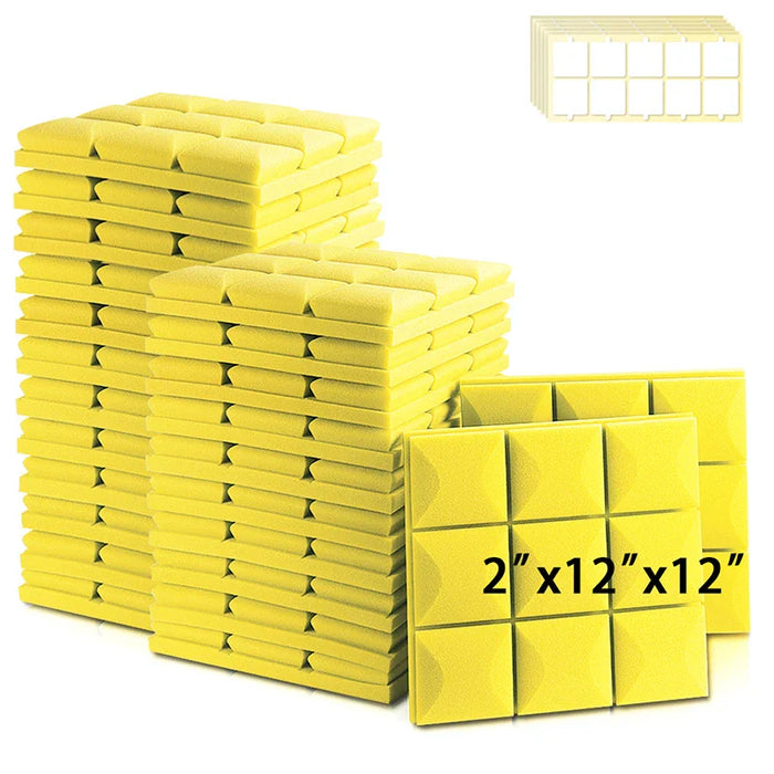 6 / 12 / 24 Pieces Acoustic Foam Panels White Mushroom Wedge Tiles For Soundproofing And Noise Insulation In Home Studios