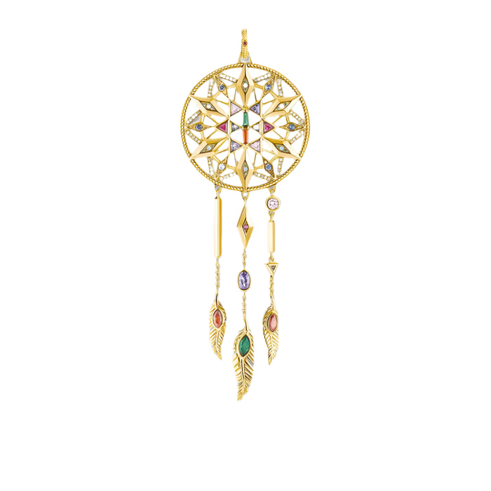 925 Sterling Silver Large Lucky Dreamcatcher Pendant Fine S Gift For Women