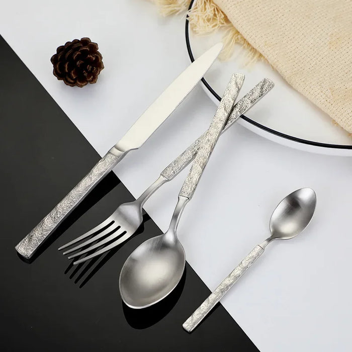 4 Piece Stainless Steel Tableware Set For Dining