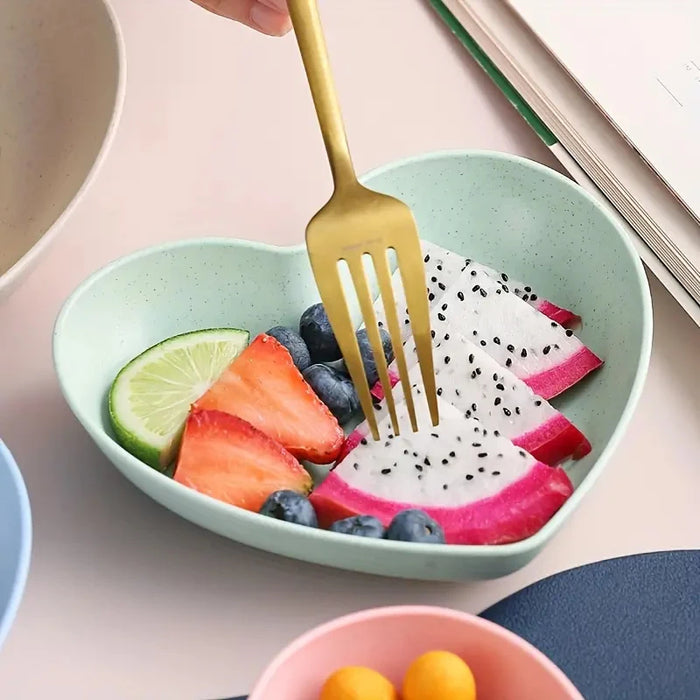 5 Pack Love Bone Plates Reusable For Kitchen Picnic Camping Pp Material Dessert Pastry Snacks