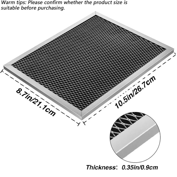 4 Pack Range Hood Filter 97007696 Aluminum Charcoal Combo Compatible With Whirlpool W10355450 Broan Nutone 6105C
