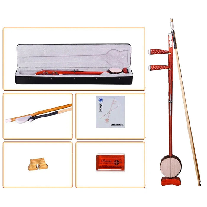 Traditional 2 String Wooden Erhu For Adults