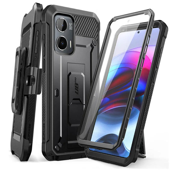 For Moto G Stylus 5G 2024 Not Fit 2023 Version Ub Pro With Built-In Screen Protector Full-Body Rugged Belt Clip Case
